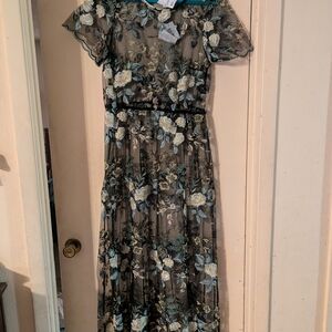 LuLaRoe Black Floral Maxi Dress
